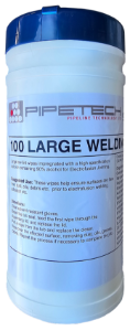 PE Welding Wipes 90% IPA (Tub 100)